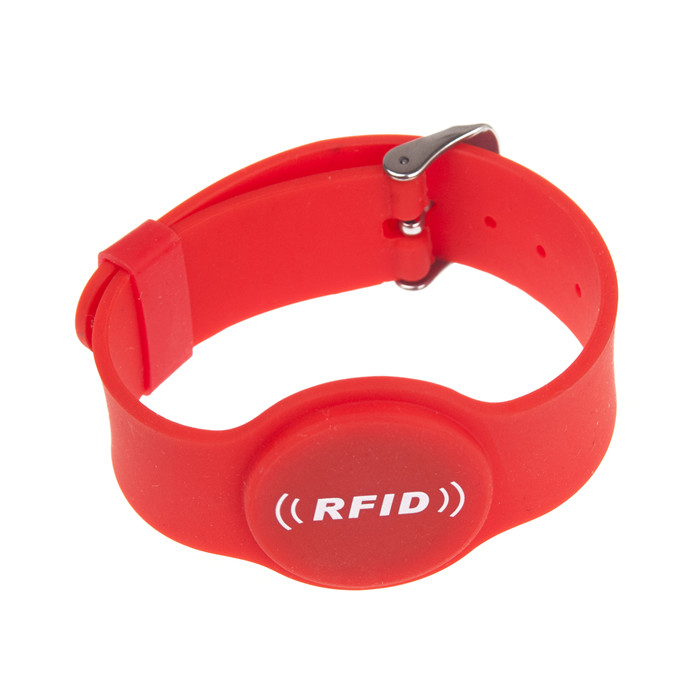 Bracelet en silicone à boucle de métal réglable RFID
